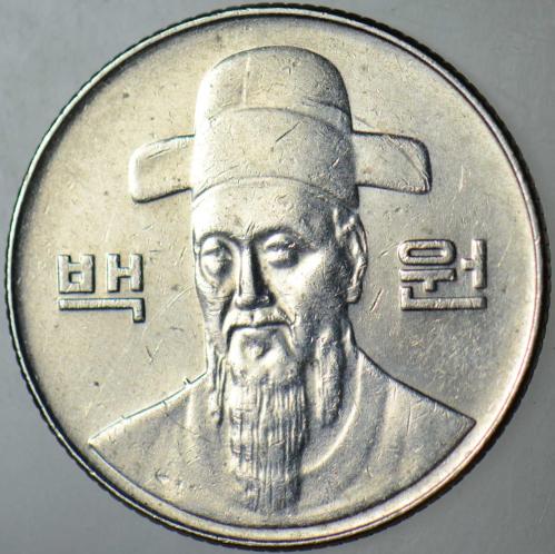 GÜNEY KORE 100 WON 2001 YILI AMİRAL Yİ SUN SİN PORTRELİ.