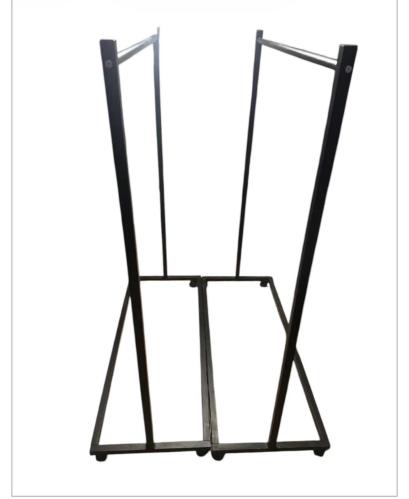 Demonte Tekerlekli Elbise Askılığı 2 Adet Yükseklik 156 cm Uzunluk 120 cm En 50 cm