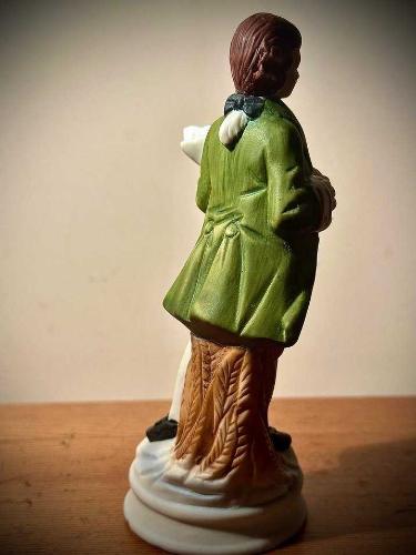 Vintage el işçiliği damgalı Avrupa nadir biblo