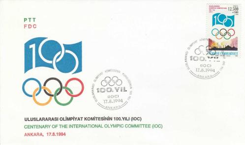 1994 ULUSLARARASI OLİMPİYAT KOMİTESİNİN 100.YILI FDC