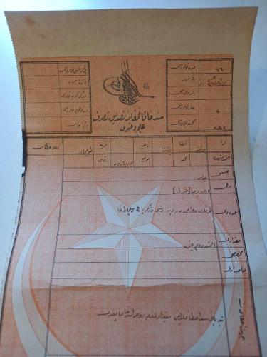 OSMANLI DÖNEMİ PRİŞTİNE TUĞRALI MÜLK TAPUSU 1...