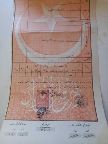 OSMANLI DÖNEMİ PRİŞTİNE TUĞRALI MÜLK TAPUSU 1...