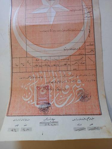 OSMANLI DÖNEMİ PRİŞTİNE TUĞRALI MÜLK TAPUSU 2...