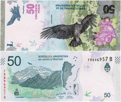 P#363a.2 Arjantin 50 Peso 2018-2020 ÇİL