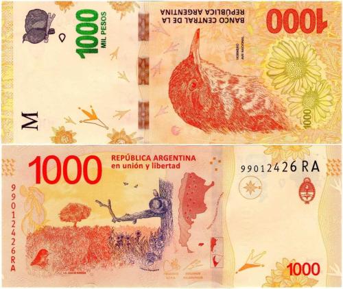 P#366a.4 Arjantin 1000 Peso 2020-2022 ÇİL (99...426RA)