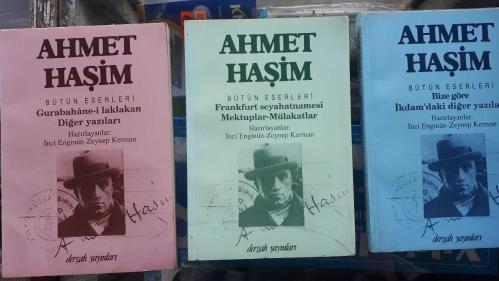 Ahmet Haşim Bütün Eserleri  / Bize Göre  -Gurabahane-i Laklakan -Frankfurt Seyahatnamesi  (3 Kitaplı Set)