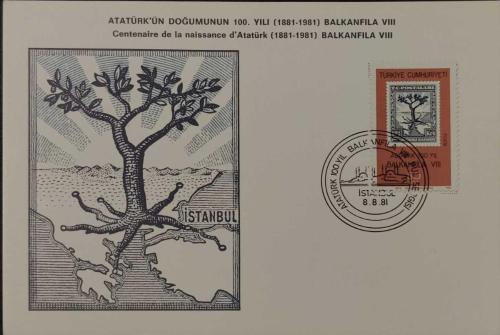 1981 Balkanfila ilk gün damgalı Posta kartı