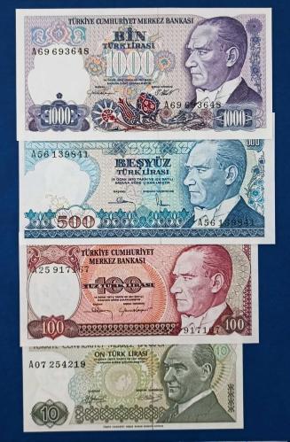 7.EMİSYON 10-100-500-1000 LİRA 
