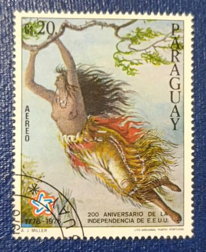 Paraguay_ Damgalı pul