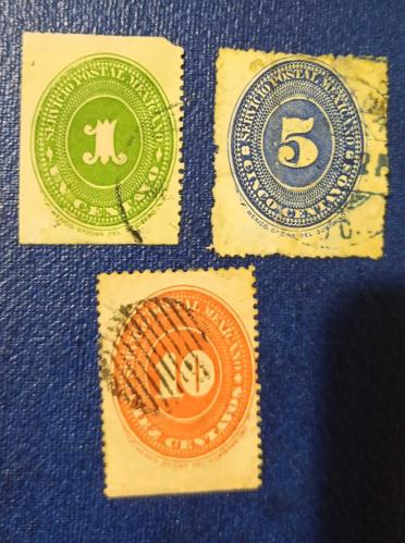 LOT.2 » Meksika 1886-1890 damgalı nadir pullar