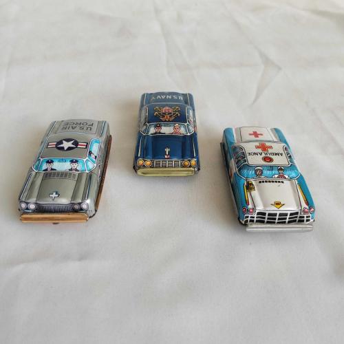 ESKİ TENEKE OYUNCAK ARABALAR ( 3 Adet - Japon )