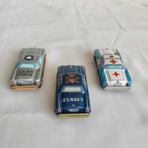 ESKİ TENEKE OYUNCAK ARABALAR ( 3 Adet - Japon )