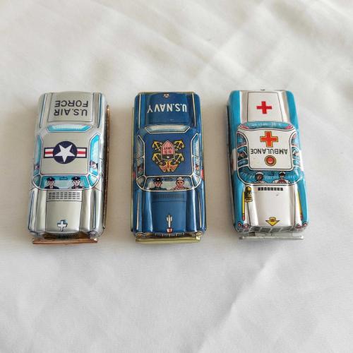 ESKİ TENEKE OYUNCAK ARABALAR ( 3 Adet - Japon )