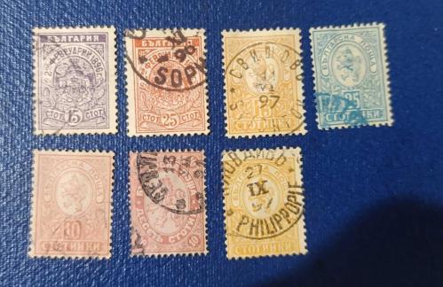 LOT.13 » Bulgaristan 1889_1895_ damgalı klasik pullar lotu