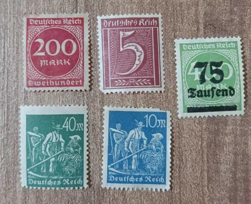 Almanya Reich 1922- damgasız pullar _ haliyle kondüsyonda
