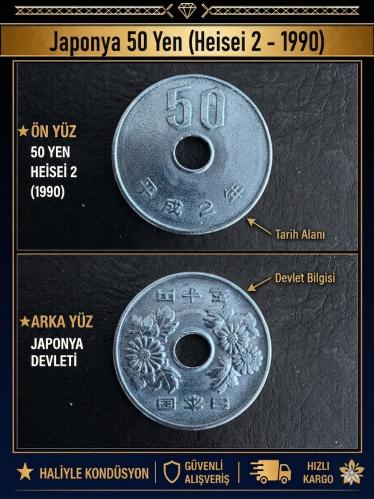 Japonya 50 Yen Madeni Para