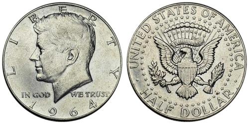 ABD 1964 Yılı 1/2 Dolar ÇÇT