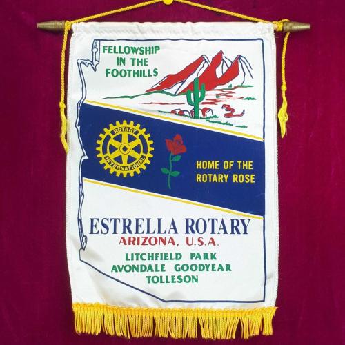 ESTRELLA ROTARY ARIZONA U.S.A.  HOME OF THE ROTARY ROSE , ARİZONA ÇÖL VE KAKTÜS GÖRSELLİ FLAMA