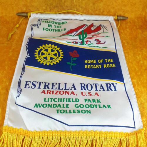 ESTRELLA ROTARY ARIZONA U.S.A.  HOME OF THE ROTARY ROSE , ARİZONA ÇÖL VE KAKTÜS GÖRSELLİ FLAMA