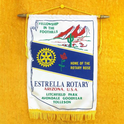 ESTRELLA ROTARY ARIZONA U.S.A.  HOME OF THE ROTARY ROSE , ARİZONA ÇÖL VE KAKTÜS GÖRSELLİ FLAMA