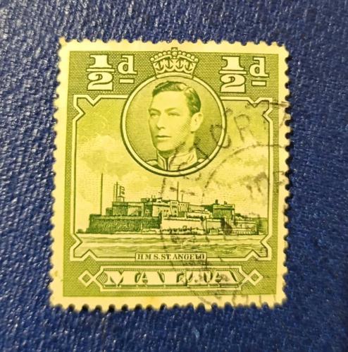 İngiliz Yönetimindeki Malta 1938_ damgalı