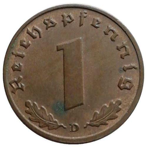 Almanya 1939 Yılı 1 Pfennig ÇÇT (+)