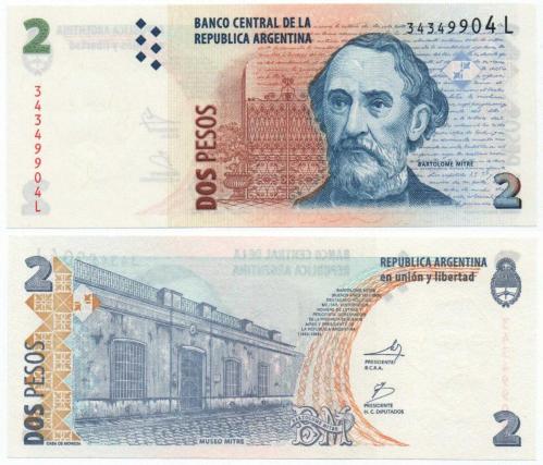 Arjantin 2002 Yılı 2 Peso  Çil