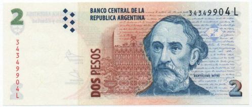 Arjantin 2002 Yılı 2 Peso  Çil