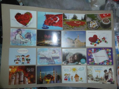 PTT  ÖZEL GÜNLER BAYRAN KARTLARI KARTPOSTAL LOTU KULLANILMAMIŞ 54 ADET