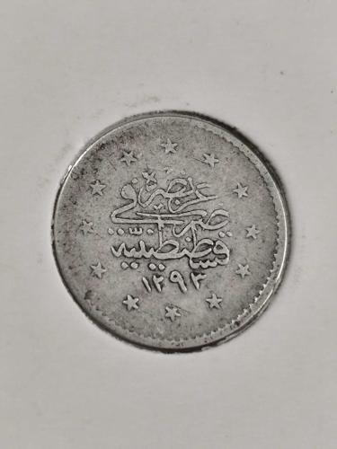 Sultan Abdülhamit 1293/8 Gümüş 1 Kuruş Nadir
