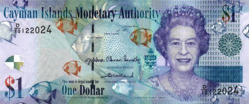 Cayman Adaları 2024 Yılı 1 Dolar ' Kraliçe Elizabeth ' Yabancı Kağıt Para Çil (UNC) Koleksiyon Para