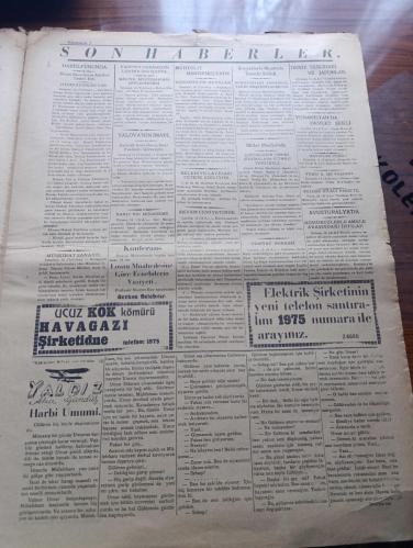 Hakimiyeti Milliye Gazetesi - Turkish Newspaper - 17 Kanunuevvel (Aralık) 1929 - gündelik Çin ihtilali yazan Zeki Mesut Başmakale - Reisicumhur Mustafa Kemal Atatürk Dün Ankara'ya geldiler fotoğraf - Gazi hazretleri M. Karahan'ı kabul ettiler - dostça tezahürlerin Rusya'da akisleri - çekirge mücadelesi Kongresi toplanıyor - Posta umum müdürlüğünden  müfettişler için bir konferans açıldı - yerli malları kullanmak için Ankara Ticaret odası ne yapacak - 1,5 kilo kokain yakalandı - Yaldız yazan Aka Gündüz Yazı Dizisi - Darülfünunda divan kürsülerinin adedini tesbit etti - Ticaret odası katibi umumisi Vehbi Bey işe başladı - Temmuz 14 yazan Emil Ludvig Yazı Dizisi - eski ve yeni dünyada sosyete alemleri yazan Emil Ludwig - halk sayfası - karikatür - Hakimiyeti Milliye'nin bulmacaları - Ekeneklerde şiir yazan özüköy - İtalya başvekili Sinyor Mussolini'nin Yedi Senelik idaresi fotoğraflar - Olimpiyat Flöre şampiyonu Helene Mayer - Gazi Mustafa Kemal Atatürk ahimesut'ta fotoğraf