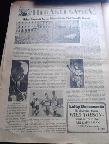 Hakimiyeti Milliye Gazetesi - Turkish Newspaper - 17 Kanunuevvel (Aralık) 1929 - gündelik Çin ihtilali yazan Zeki Mesut Başmakale - Reisicumhur Mustafa Kemal Atatürk Dün Ankara'ya geldiler fotoğraf - Gazi hazretleri M. Karahan'ı kabul ettiler - dostça tezahürlerin Rusya'da akisleri - çekirge mücadelesi Kongresi toplanıyor - Posta umum müdürlüğünden  müfettişler için bir konferans açıldı - yerli malları kullanmak için Ankara Ticaret odası ne yapacak - 1,5 kilo kokain yakalandı - Yaldız yazan Aka Gündüz Yazı Dizisi - Darülfünunda divan kürsülerinin adedini tesbit etti - Ticaret odası katibi umumisi Vehbi Bey işe başladı - Temmuz 14 yazan Emil Ludvig Yazı Dizisi - eski ve yeni dünyada sosyete alemleri yazan Emil Ludwig - halk sayfası - karikatür - Hakimiyeti Milliye'nin bulmacaları - Ekeneklerde şiir yazan özüköy - İtalya başvekili Sinyor Mussolini'nin Yedi Senelik idaresi fotoğraflar - Olimpiyat Flöre şampiyonu Helene Mayer - Gazi Mustafa Kemal Atatürk ahimesut'ta fotoğraf