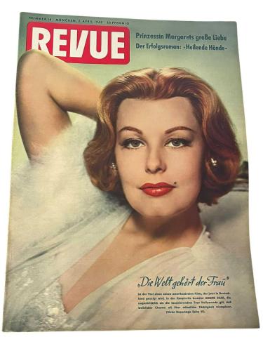 Revue Illustrierte 2 April 1955 Nr. 14 – Cover Arlene Dahl – Prinzessin Margaret