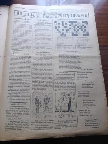 Hakimiyeti Milliye Gazetesi - Turkish Newspaper - 26 Kanunuevvel (Aralık) 1929 - gündelik Yunanistan'da yazan Siirt mebusu Mahmut Başmakale - tasarruf cemiyeti umumi Katip Rahmi Bey'in beyanatı - Türkiye İş bankası'nın ilk tasarruf günü - Hindistan müsteşarı Lord İrwing'e yapılan suikast - Resimli Ay mecmuası aleyhine dava açıldı -  Papalık hariciye nazırı Gasparri - Maryo Sera iflas etti - İş Bankası idare meclisi Siirt mebusu Mahmut Fotoğrafı - La Haye konferansı - kaza belediyeleri için program - Yaldız yazan Aka Gündüz Yazı Dizisi - Churchill'in tenkidatı - Türkiye İş Bankası öğle tatilini kaldırıyor - ucuz kok kömürü hava gazı şirketinde - Klemanso ile katibi fıkra - Hakimiyeti Milliye'nin bulmacaları - tasarrufa maniler şiir yazan Paşa Kazım - karikatür - Türkiye seyrisefain dairesinin 27 Kanunuevvel tarihinden 1 kanunisani tarihine kadar haftalık seyrüsefer programı -  Chevrolet - İş Bankası  pek kıymetli bir hatıra Gazi Mustafa Kemal Atatürk hazretleri teşrifi Fotoğrafı