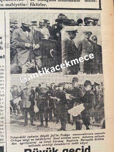 ATATÜR’ün SON ASKERİ TATKATI SON TELGRAF GAZETELERŞ
