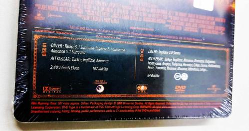 Mumya - Ejder İmparatoru'nun Mezarı Steelbook 2 Disk Özel Versiyon DVD Film ( The Mummy - Tomb of the Dragon Emperor )