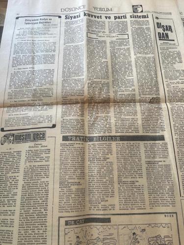DÜNYA GAZETESİ - DOĞUM GÜNÜ HEDİYESİ (TURKISH NEWSPAPPER) - 9 HAZİRAN 1969 - SADECE DÖRT SAYFADIR -Falih Rıfkı Atay-Tayfur Sökmen-M Emin Aytekin-Bedii Faik-Mazlum Uslutaş-Muhterem Selimoğlu-Reşit Akif Atasoy-Celal Sandal-Fikret Mısırlıoğlu-Seyfi Tatar-Necdet Uçar-Naci Özkaya-İstanbul Üniversitesinde imtihanlar bugün yapılıyor-Polis kontrolü altında İstanbul Üniversitesinde imtihanlar bugün yapılıyor-Tarihi hakikatler tevil ve inkârla kapanmaz-Cebelitarık abluka altına alındı-Özkan çocuk felci hastalığı oranı milyonda üçe düştü-Rumor dün İtalya’ya döndü-NATO’nun yeni problemleri-Siyasi kuvvet ve parti sistemi-Dünyadaki radyo ve televizyon rejimleri-Göztepe 1 Bursa 1-Avrupa boks şampiyonası-Celal Sandal profesyonel oluyor-Coulon bir Napolyon özentisidir-Ümit takımları Balkan futbol şampiyonası-Kırkpınar şenlikleri başlıyor-Baş pehlivan pazar günü belli olacak-Yıldırım satışını istedi
