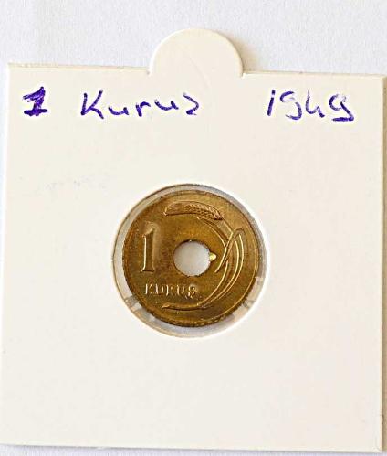 Türkiye Cumhuriyet  1949 Yılı 1 Kuruş  (2935)