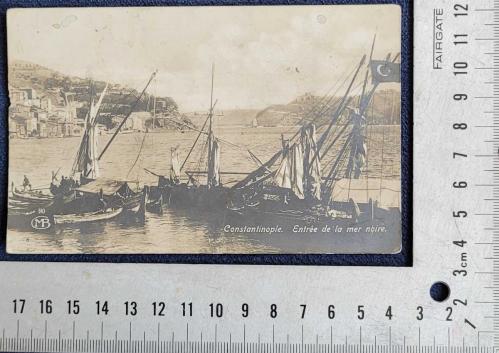 OSMANLI KARTPOSTAL İSTANBUL KARADENİZ'DEN BOĞAZ'A GİRİŞ EDİTÖR MOISE BAROUH