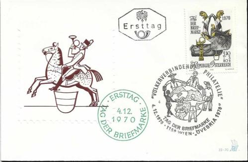 1970 Avusturya Pul Günü  2 adet FDC