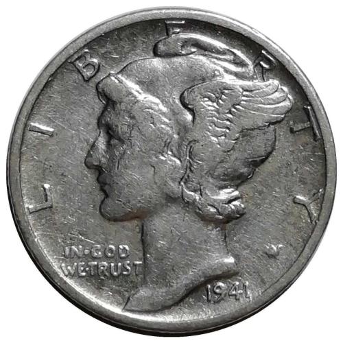 ABD 1941 Yılı 10 Cent Mercury ÇÇT
