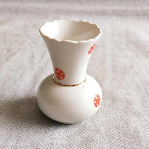 Sümerbank Porselen Kar Tanesi Desenli Mini Boy Vazo