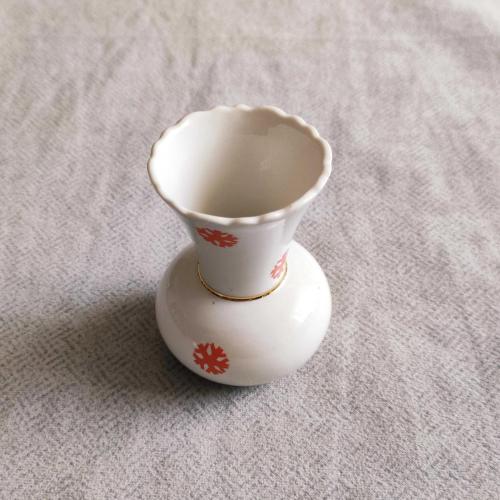 Sümerbank Porselen Kar Tanesi Desenli Mini Boy Vazo