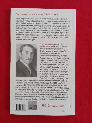 Amok Koşucusu - Stefan Zweig - Modern Klasikler Dizisi - 87 - Çeviri: Nafer Ermiş - Yayınevi: Türkiye İş Bankası Kültür Yayınları