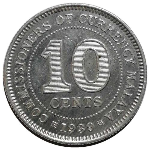 Malaya 1939 Yılı 10 Cent ÇİL