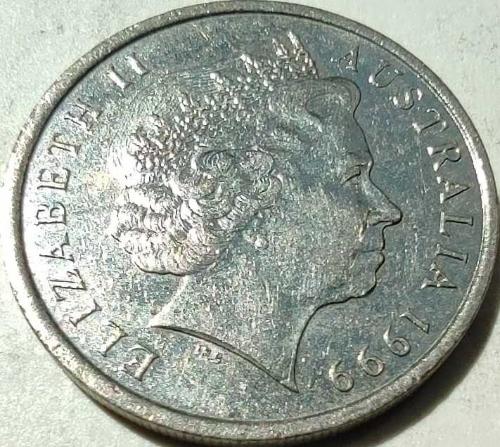 Avustralya 1999 10 Cent Lirkuşu (Lyrebird) Temalı Bakır-Nikel