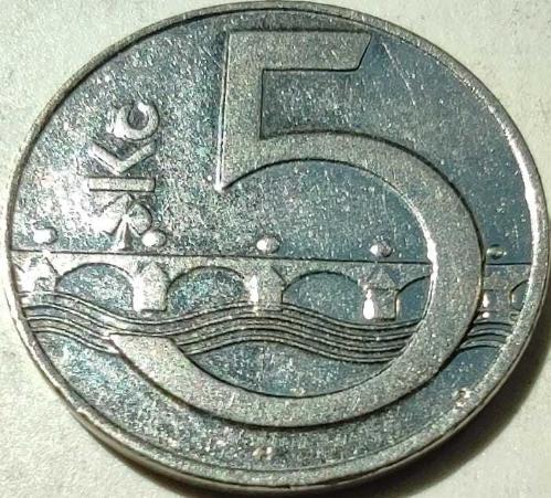 Çek Cumhuriyeti 1993 5 Koruna (Kron) Prag Charles Köprüsü Temalı
