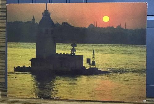 İstanbul Kız Kulesi Eski Kartpostal