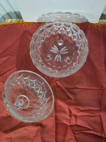 ViNTaGe AVRUPA KRİSTAL KaPaKLı ve 3 top ayaklıŞEKERLİK..